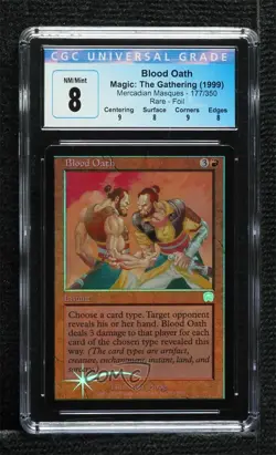 Blood Oath Foil Magic: Mercadian Masques CGC 8 1999 - Image 1
