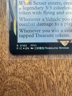 Magic MTG Final Fantasy - Setzer, Wandering Gambler EXTENDED ART FOIL 183 - Image 2