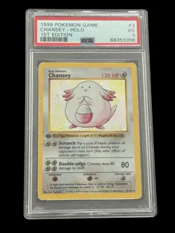 PSA 3 Chansey 1st Edition Shadowless - Pokemon 1999 Base Set #3 - Image 1