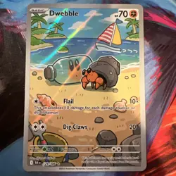 Pokemon TCG Dwebble 129/086 Illustration Rare SV10.5: Black Bolt - Image 1