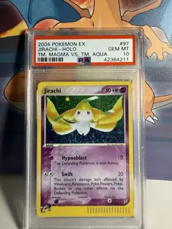 Pokemon Jirachi 97/95 Secret Rare Holo Team Magma vs Team Aqua PSA 10 - Image 1