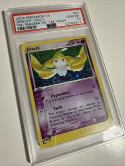 Pokemon Jirachi 97/95 Secret Rare Holo Team Magma vs Team Aqua PSA 10 - Image 4
