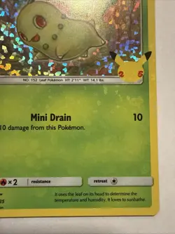 Chikorita 2/25 Holo Pokemon 25th Anniversary McDonald’s Promo Card 2021 - Image 4