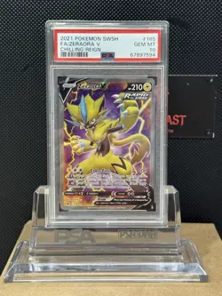 2021 POKEMON SWORD & SHIELD CHILLING REIGN #165 FULL ART/ZERAORA V PSA 10 - Image 4