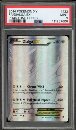 Pokemon Dialga EX XY Phantom Forces Secret Rare Full Art #122 PSA 9 Mint - Image 1