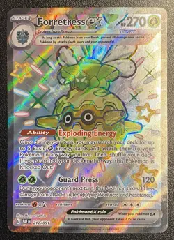 Forretress ex Full Art UR 212/091 Pokemon TCG Paldean Fates Shiny Ultra Rare NM - Image 2
