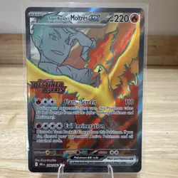 Pokemon Team Rocket's Moltres EX Full Art Holo Destined Rivals Stamped 208/182 - Image 1
