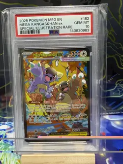 2025 POKEMON ME01 MEGA KANGASKHAN EX 182/132 SPECIAL ILLUSTRATION RARE PSA 10 - Image 1