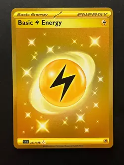 Basic Lightning Energy Gold Full Art Pokemon TCG Scarlet Violet Base 257/198 NM - Image 1