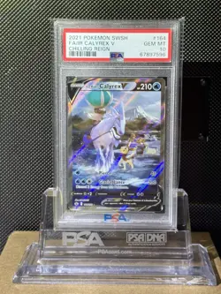 2021 POKEMON SWSH CHILLING REIGN #164 FA/IR CALYREX V PSA 10 GEM MT - Image 4