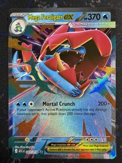Mega Feraligatr ex Double Rare 043/217 Pokemon Ascended Heroes English NM - Image 1
