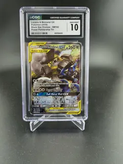 CGC 10 Lucario & Melmetal GX SM192 Black Star Promo Pokemon Card - Image 1