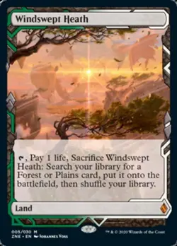 MTG English Windswept Heath NM Foil Zendikar Rising Expeditions - Image 1