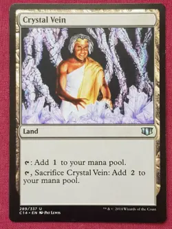 Magic The Gathering COMMANDER 2014 C14 CRYSTAL VEIN land card MTG - Image 1
