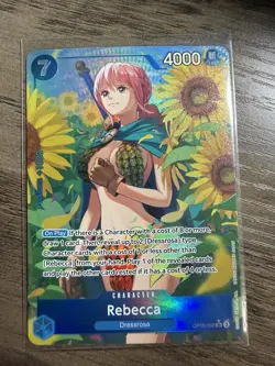 Bandai One Piece CCG Rebecca Dressrosa Holo Character Card OP10-058 4000 Power - Image 1