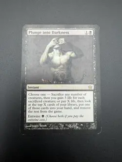 MTG; Fifth Dawn; #57 Plunge into Darkness; Magic the Gathering; Light Play - Image 2