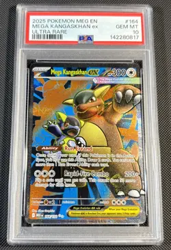 Pokemon 2025 Mega Evolution Megakangaskhan Ex Ultra Rare #164 PSA 10 - Image 1