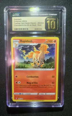 Rapidash 005/034 CGC Pristine 10 English Pokemon Holo Slab - Image 1