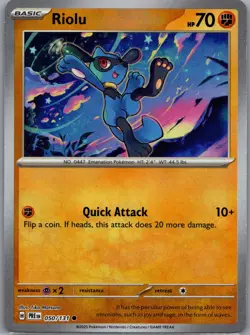 Riolu 050/131 Common - Pokemon TCG SV: Prismatic Evolutions - Pokeball (NM) - Image 1
