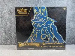 Mega Evolutions Lucario Pokemon Center Elite Trainer Box ETB Pokemon TCG Sealed - Image 1
