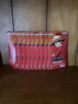 One Piece TCG English OP-13 Carrying On His Will Sleeved Pack Lot of 5 - Image 1