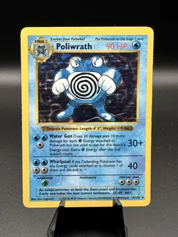 Poliwrath 13/102 Shadowless Holo Base Set Pokemon Card MP - Image 1