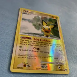 Pichu 2007 Reverse Holo Graphic Pokemon Card Mysterious Treasures 93/123 Y2k MP - Image 2