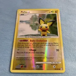 Pichu 2007 Reverse Holo Graphic Pokemon Card Mysterious Treasures 93/123 Y2k MP - Image 4