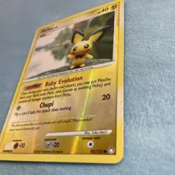 Pichu 2007 Reverse Holo Graphic Pokemon Card Mysterious Treasures 93/123 Y2k MP - Image 5