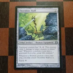 Mtg Thornbite Staff VLP Morningtide Shaman Tribal Magic Card Artifact - Image 1