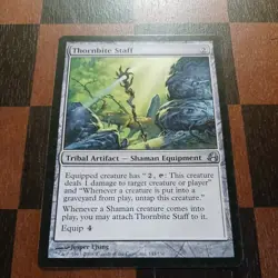 Mtg Thornbite Staff VLP Morningtide Shaman Tribal Magic Card Artifact - Image 2