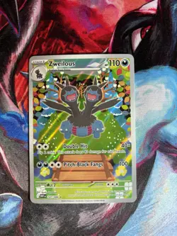 Pokemon TCG Zweilous Full Art White Flare Card 147/086 Near Mint Condition - Image 1
