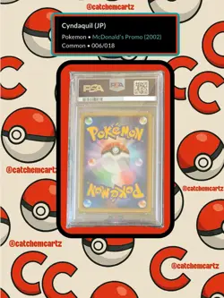 PSA 10 Cyndaquil #006 McDonald's Promo Pokemon Card Japanese 2002 Gem Mint - Image 2