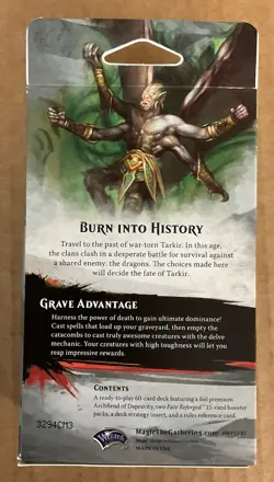 MAGIC THE GATHERING: FATE REFORGED INTRO PACK (2015) WotC; Grave Advantage; New - Image 2