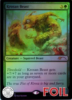 MTG Krosan Beast (196) | NM Foil | Secret Lair Squirrels {SLD} - Image 1