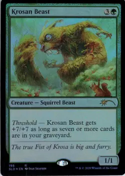 MTG Krosan Beast (196) | NM Foil | Secret Lair Squirrels {SLD} - Image 2