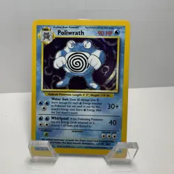 Pokemon Poliwrath Base Set 62/102 Holo Rare 1999 Wizards HP90 Vintage English - Image 1
