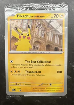 Pikachu At The Museum (SEALED) X Natural History Museum Pokemon Jumbo Card Mint - Image 1