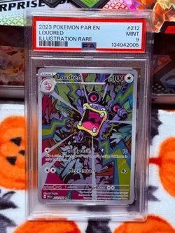 LOUDRED 212/182 PSA 9 POKEMON PARADOX RIFT ILLUSTRATION RARE FULL ART HOLO TCG - Image 1