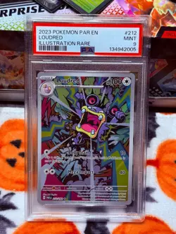 LOUDRED 212/182 PSA 9 POKEMON PARADOX RIFT ILLUSTRATION RARE FULL ART HOLO TCG - Image 3