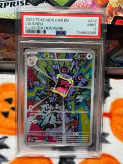 LOUDRED 212/182 PSA 9 POKEMON PARADOX RIFT ILLUSTRATION RARE FULL ART HOLO TCG - Image 5