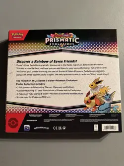 Pokemon TCG SV8.5 Prismatic Evolutions Poster Collection Box Factory Sealed - Image 2