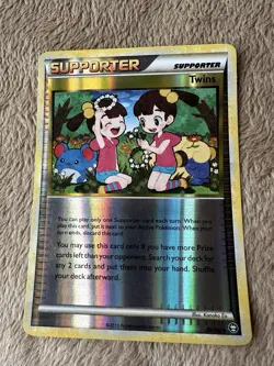 2010 Pokemon TCG HGSS Triumphant Twins Supporter Reverse Holo 89/102 LP - Image 1