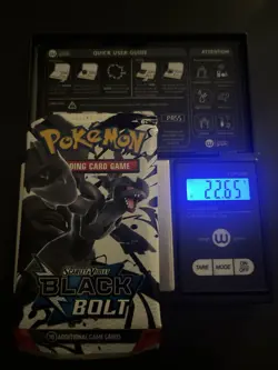 Heavy 22.65g Pokemon TCG SV 10.5 Black Bolt Booster Pack Sealed! - Image 1