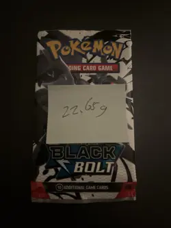 Heavy 22.65g Pokemon TCG SV 10.5 Black Bolt Booster Pack Sealed! - Image 3