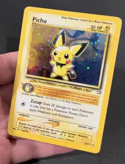 Pokemon TCG Pichu Holo Rare Neo Genesis 12/111 SWIRL! Vintage - Image 3
