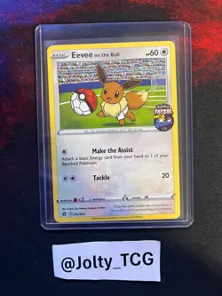 Pokemon Futsal 2020 Promo Trading Card | Eevee on the Ball - Image 1