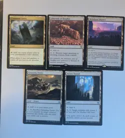 MTG Lands - Command Tower and 4 Colorless lands. 5 card non basic land lot - Image 1