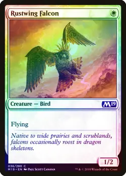 Rustwing Falcon FOIL Core Set 2019 / M19 PLD White Common MAGIC CARD ABUGames - Image 1