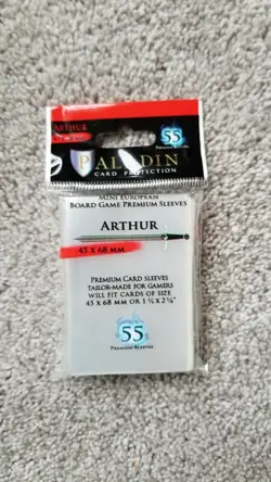 Paladin Arthur Card Sleeves! 55 Count! 45mm x 68mm! Premium Card Protectors! - Image 1